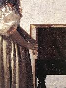 VERMEER VAN DELFT, Jan Lady Standing at a Virginal (detail) wer Spain oil painting artist